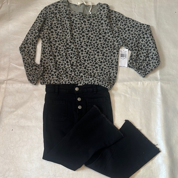 Jessica Simpson Kids Leopard Print Set - Gray and Black - Picture 2 of 5